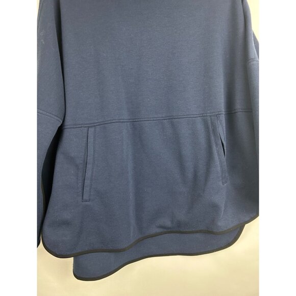 The North Face Womens Navy Blue Funnel Neck Pullover Sweatshirt W/ Pockets  XS - Picture 8 of 10